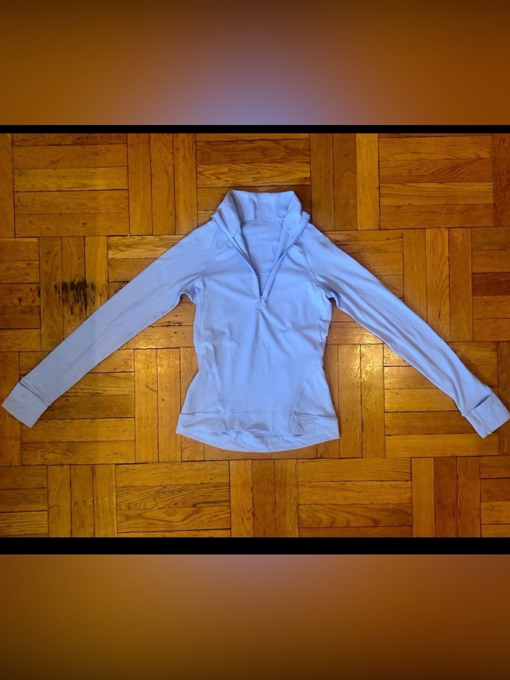 lululemon athletica light blue half-zip pullover